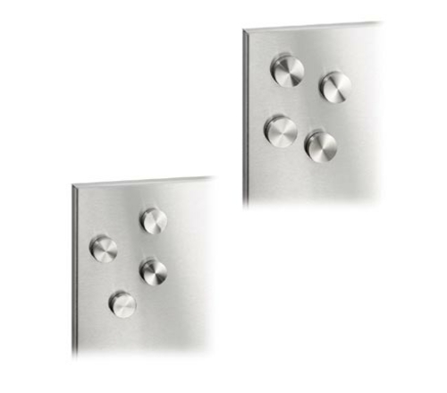 Blomus 66784  MURO Set of 4 Magnets Stainless Steel with anti-scratch 