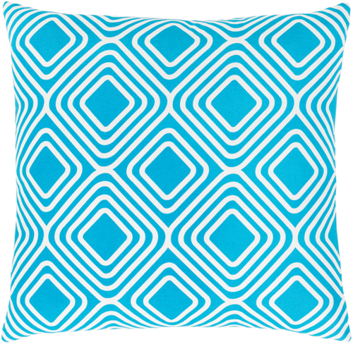 Surya MRA010-2020D Miranda Throw Pillow - Bright Blue & White - 20 x 2