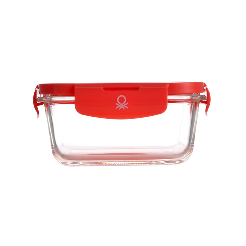 Hermetic Lunch Box Benetton Red Plastic 340 ml Borosilicate Glass