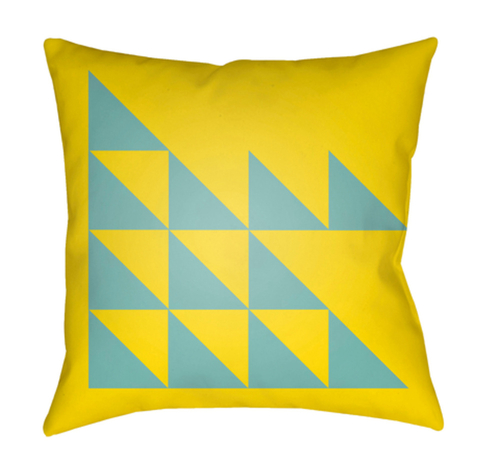 Surya MD030-1818 Moderne 18 x 18 x 4 in. Throw Pillow, Yellow - Me