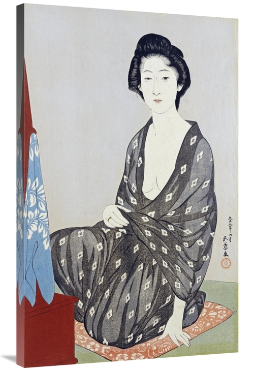 Global Gallery GCS-266421-40-142 40 in. A Beauty in a Black Kimono Art