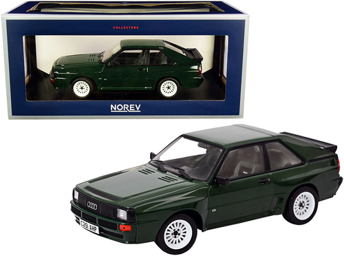 1985 Audi Sport Quattro Dark Green 1/18 Diecast Model Car by Norev
