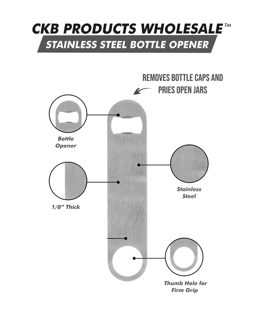   Heavy Duty Flat Bottle Opener