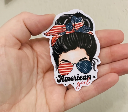 American Girl- 4th of July Sticker/Magnet