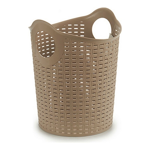 Multi-purpose Plastic Basket Rattan White Brown Black 15 L (35 x 28 x