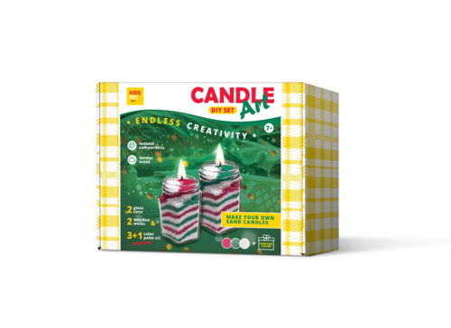 DIY Candle Art Set. Red, Green, White + 1 SURPRISE Color