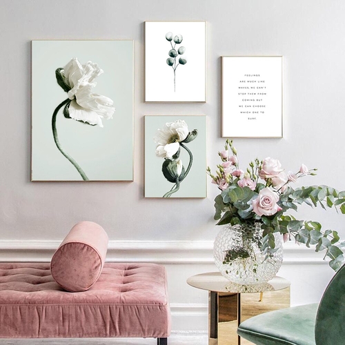 Botanical Leaves Plant Wall Art Quotes Canvas