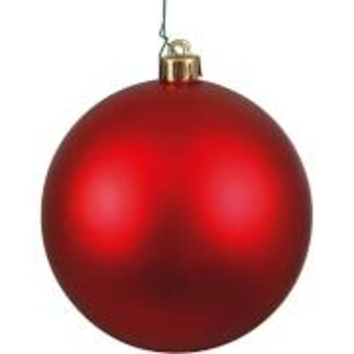 8 in. Red Matte Geometric Ornament Ball