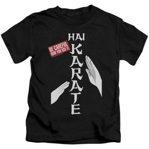 Trevco Hai Karate-Be Careful Short Sleeve Juvenile 18-1 Tee- Black - S