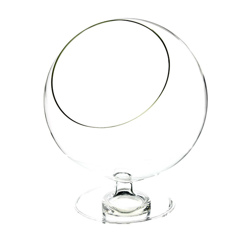 Athenas Garden VCH4005 5 in. Clear Slant Cut Bowl Vase on Stem, Se