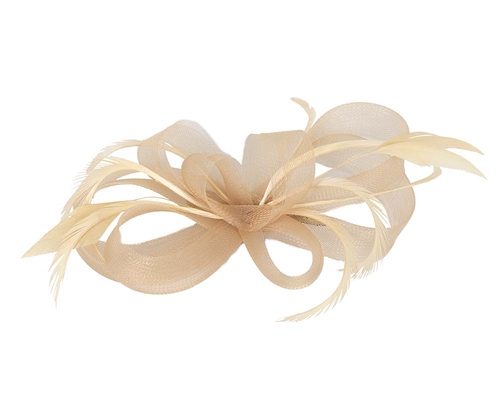 Custom made gold fascinator