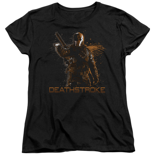 Trevco ARW128-WT-5 Arrow & Deathstroke Womens Cotton Short Sleeve T-Sh