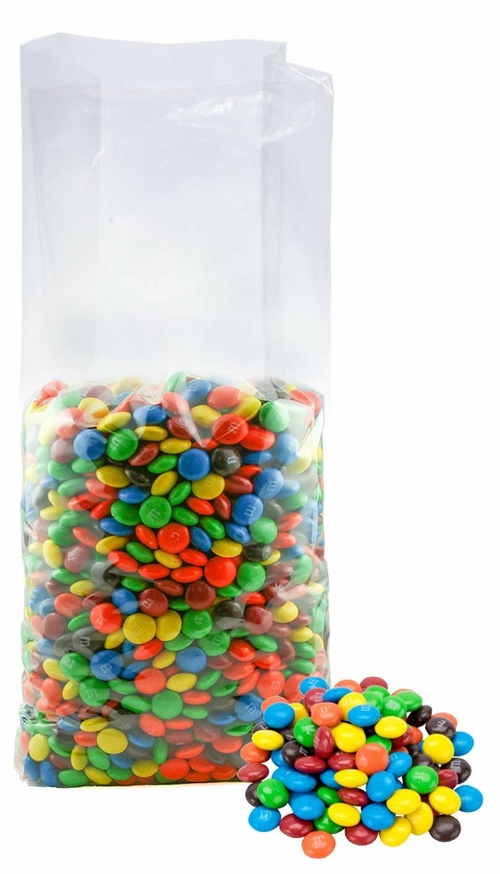 Pack of 500 Gusset Bags, Clear 16 x 12 x 24. Plastic Expandable Bags