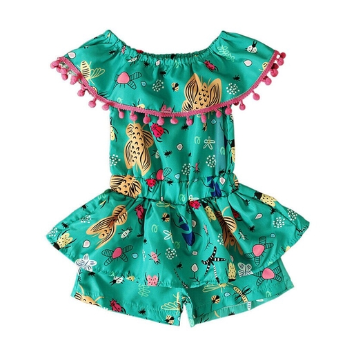 Toddler Baby Girl Floral Romper Jumpsuit Pants