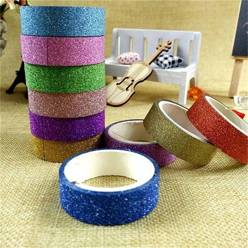 Main 10 Rolls 3M Glitter Washi Tape Sticker Paper image