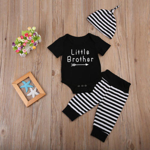 Newborn Baby Boy Outfits Clothes Little Brother