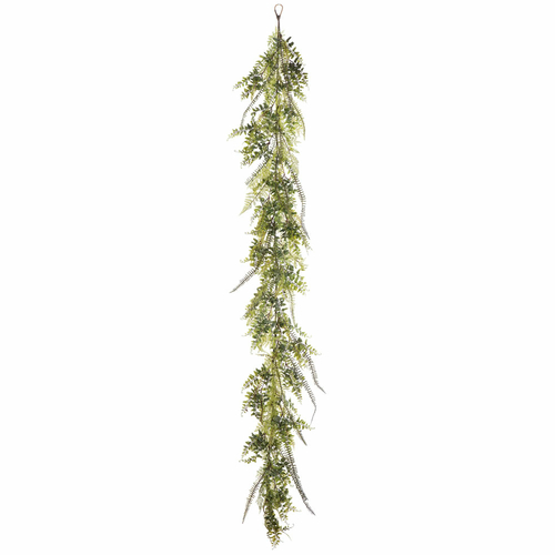 Vickerman FQ181072 6 ft. Green Fern Garland