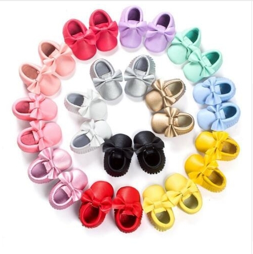 Handmade Soft Bottom Fashion Bow Design Baby