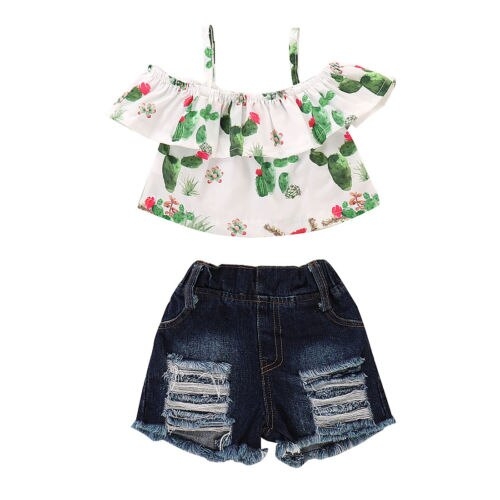 Kids Baby Girl Cactus Summer Clothes Tops