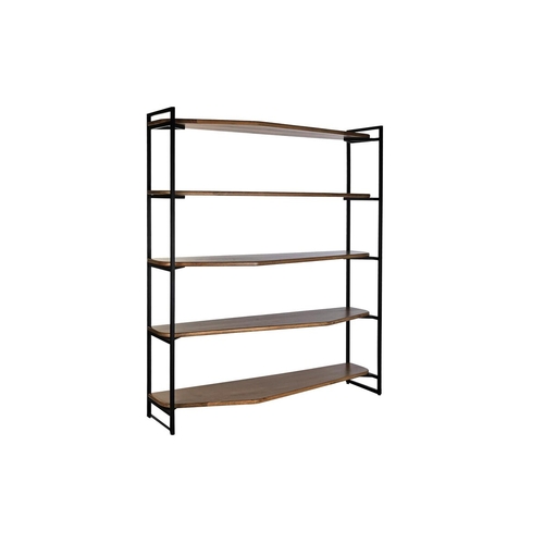 Shelves DKD Home Decor Black Natural Metal Mango wood 150 x 40 x 181