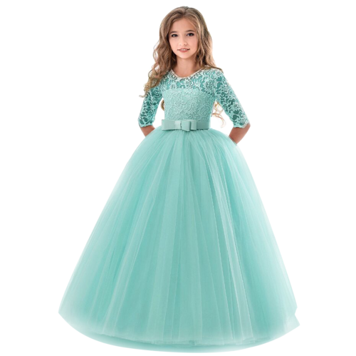 slim fit dress slacks Girls Christmas Dress Formal Sleeveless Girls Party Dresses Back Hallow Out  Kids Ball Gown Flower Bowknot Girl Princess Dress main image 0