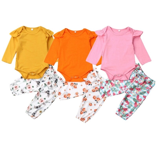 0 24M Baby Girls 2Pcs Clothes Set  Newborn Babies