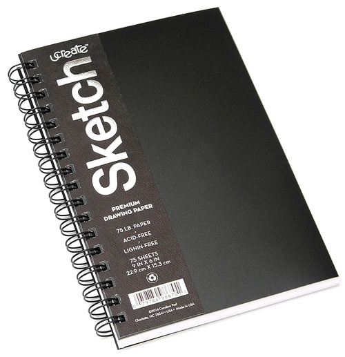Studio C 37089 9 x 6 in. U-Create Sketchbook Set, Black