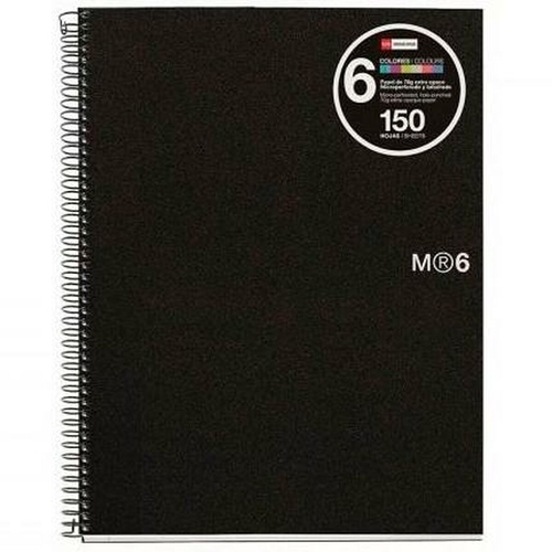 Notebook Miquelrius Micro perforated Graphite A4 5 Pieces