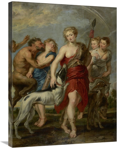 Global Gallery GCS-454982-2432-142 24 x 32 in. Diana & Her Nymphs on t