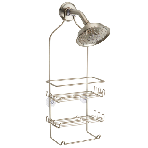 Interdesign 6407829 21.5 x 4.5 x 9 in. Milo Shower Caddy  Silver