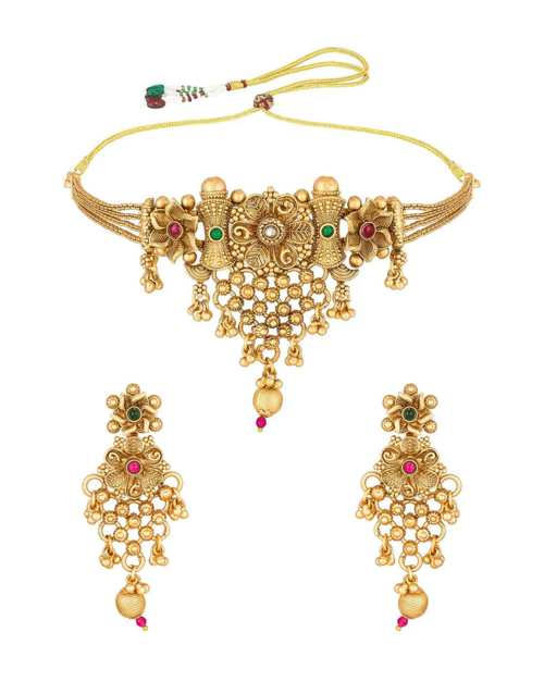 Artificial Stylish Brass Premium Jewellery Set For Women (Multicolor)