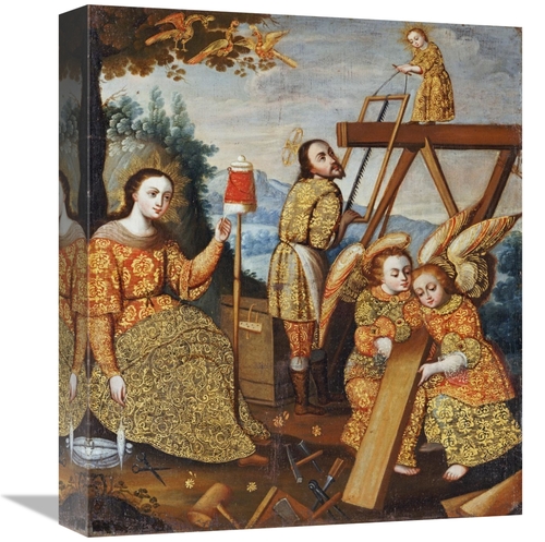 Global Gallery GCS-268594-16-142 16 in. The Holy Family in Nazareth Ar