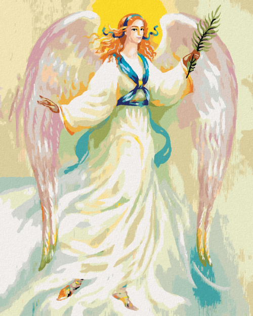 Zuty - Paint by Numbers - BEAUTIFUL ANGEL WITH BIG WINGS, 40x50 cm