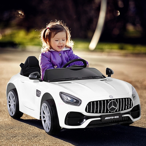 Aosom Kids Ride On 12V Licensed Mercedez Car 2 Seater With Parental