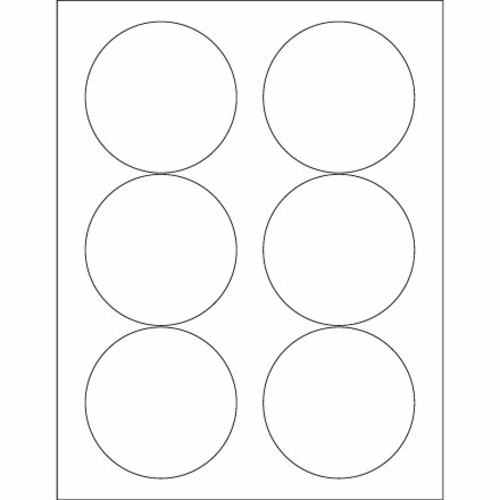 Box Partners LL147 3.33 in. White Circle Laser Labels - Pack of 600