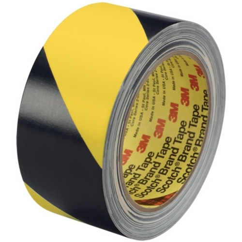 3M T96857022PK Black & Yellow Striped Vinyl Tape, 3 in. x 36 Yards