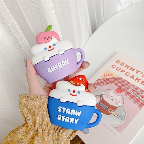 Soft Cartoon Strawberry Earphone Case For AirPods 1/2/3