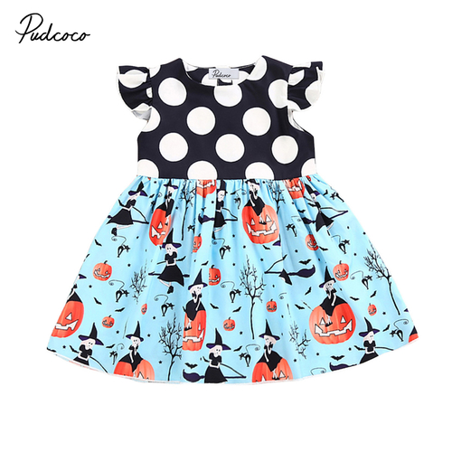 Toddler Kids Baby Girls Polka Dotes Princess Dress