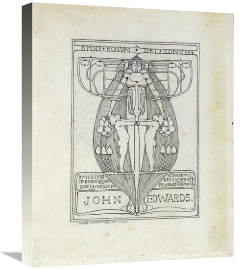 Global Gallery GCS-266810-22-142 22 in. Design for a Bookplate, 18