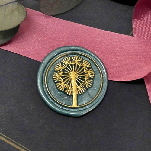 Dandelion Metal Stamp / Wedding Wax Seal Stamp / Sealing Wax Stamp