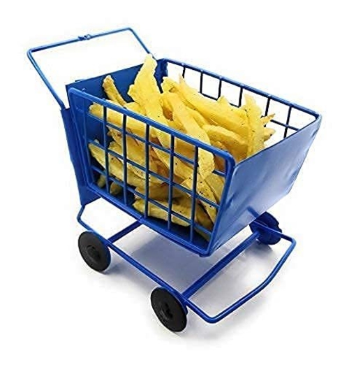 Iron Shopping Cart Shape Platter Trolley for Kitchen & Dinning Table