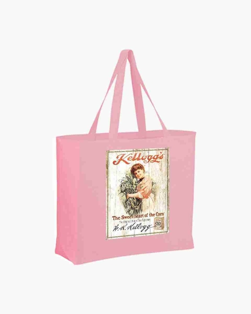 Kellogg Cornflakes 1900  Pink Tote Grocery, Beach Bag