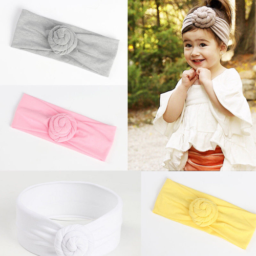 2018 Baby Kids Girls Headband Knot Flower Hair