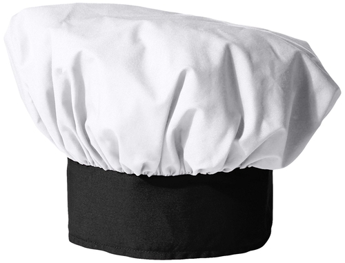 Chef Hat Poplin in White/Black