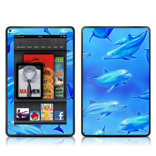 DecalGirl AKF-SDOLPHINS Amazon Kindle Fire Skin - Swimming Dolphins