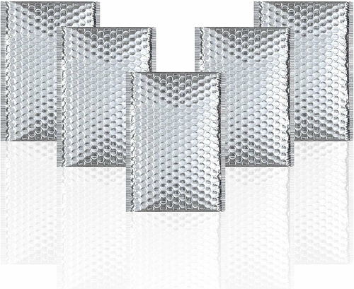 Silver Bubble Mailers Pack of 10 Bubble Poly Mailers 6.5 x 10.5