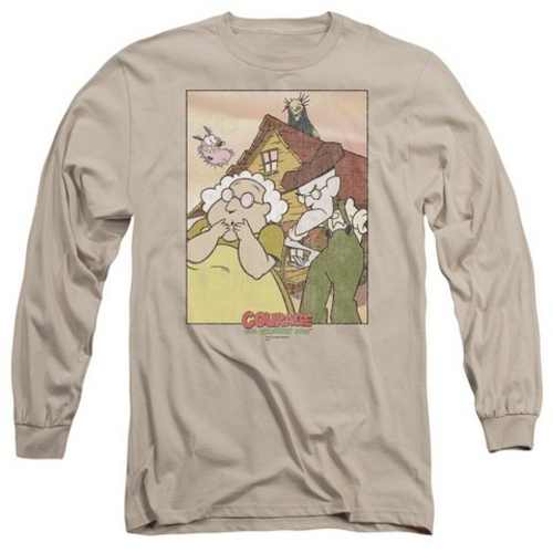 Trevco Courage-Gothic Courage - Long Sleeve Adult 18-1 Tee - Sand,