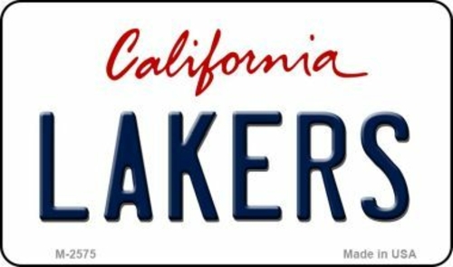 Smart Blonde M-2575 Lakers California Novelty State Background Metal M