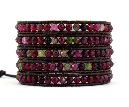 Quality Semi Precious Stones 5 Strands Handmade