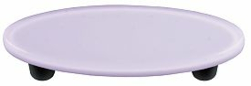Hot Knobs HK1034-POB Neo-Lavender Oval Glass Cabinet Pull - Black Post